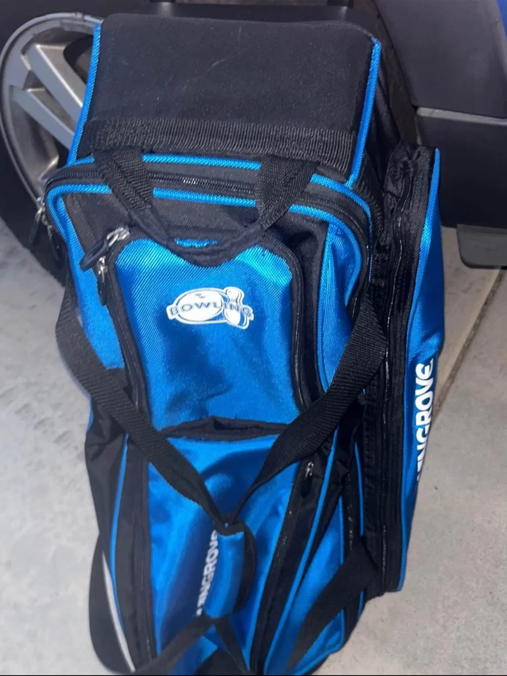 Blue and Black Bowling Bag